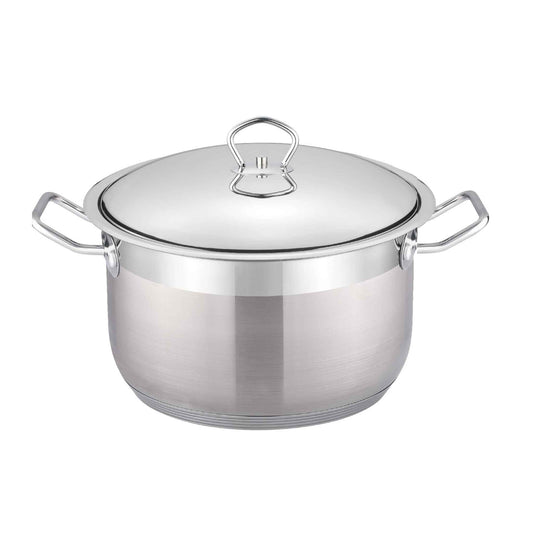 SS34SH Edelstahl Kochtopf Induktion Ø34cm Topf Pfanne Deckel Suppentopf ca. 15,4 L
