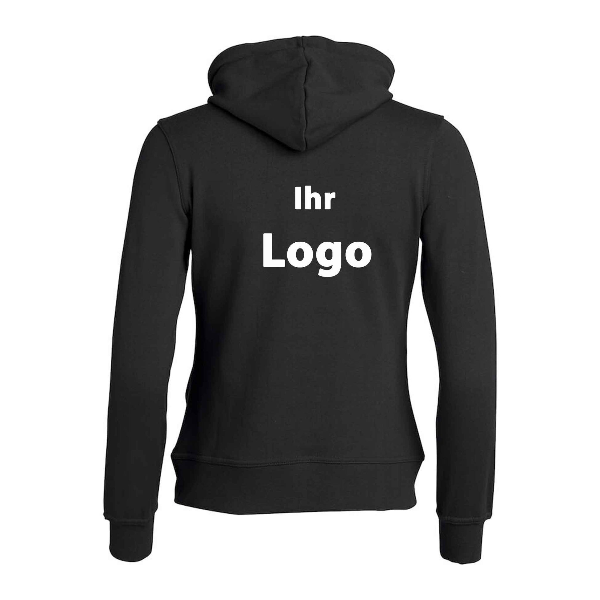 Günstige Damen-Hoodies mit durchgehendem Reißverschluss - Möglichkeit zur individuellen Bestickung oder Bedruckung durch uns