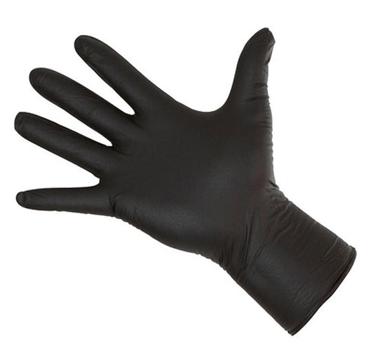 Nitril Handschuhe, puderfrei schwarz, EN455, Box à 100 Stück