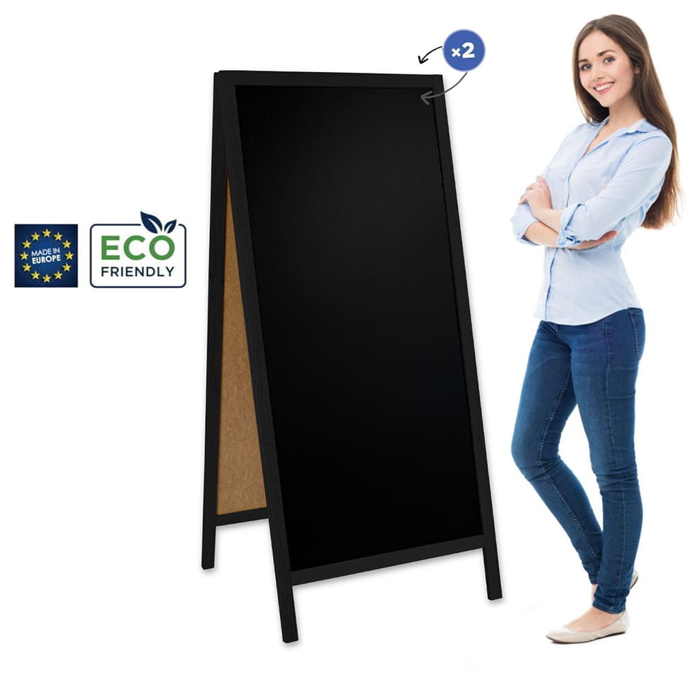 XXL Holz Kundenstopper "ColorFrame" 160x72cm, Indoor
