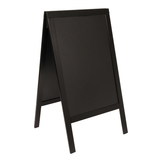Securit® Holz Kundenstopper 125x69cm, Schwarz, Outdoor