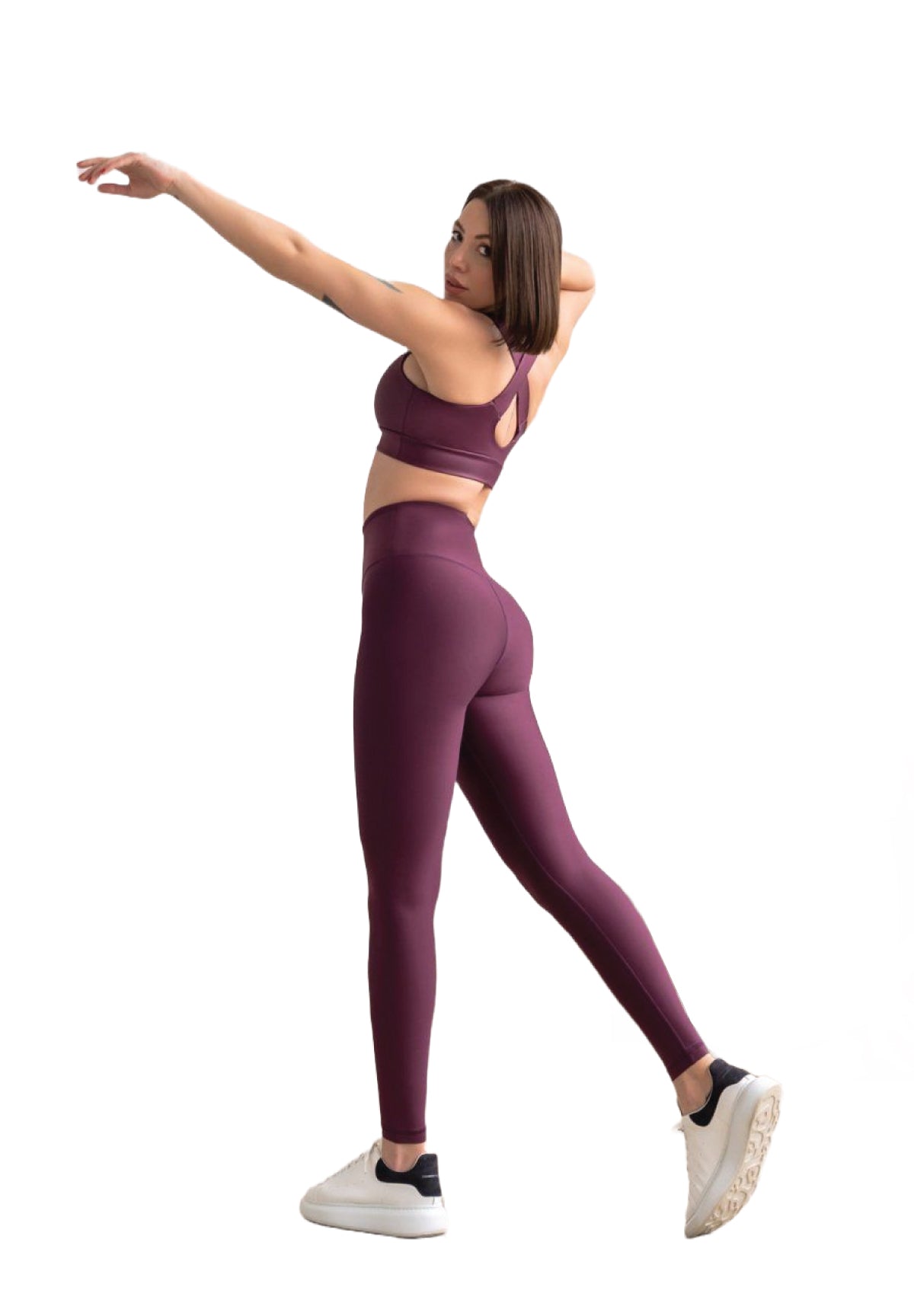 255 High Waist Leggings in Dunkelviolett