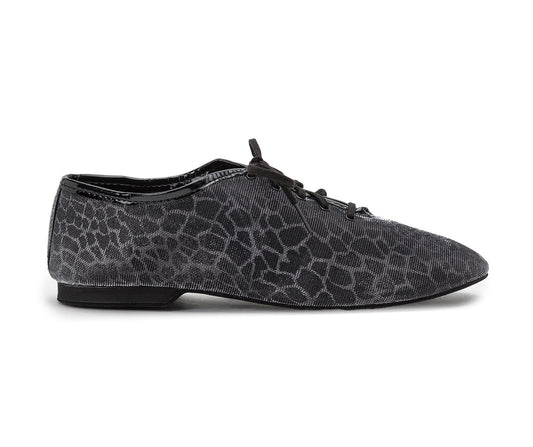 Flow Tanzschuhe in Silber & Schwarz Glitter