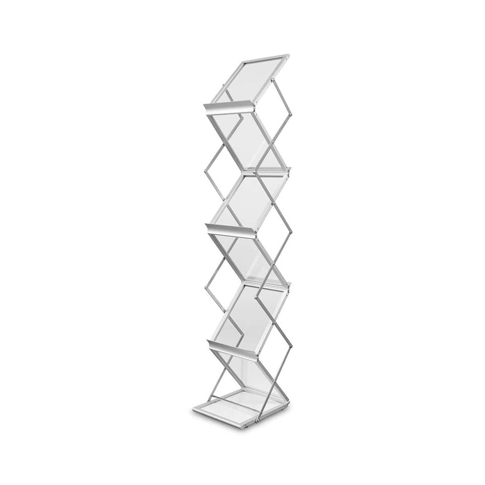 Faltbarer Prospektständer Montana, A4, Silber