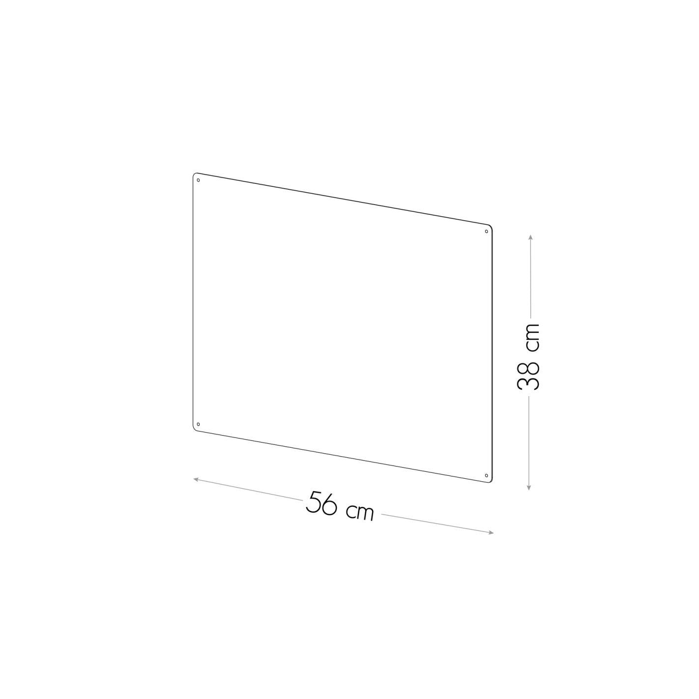 KalaMitica® Magnetische Kreidetafel ohne Rahmen, 56x38cm