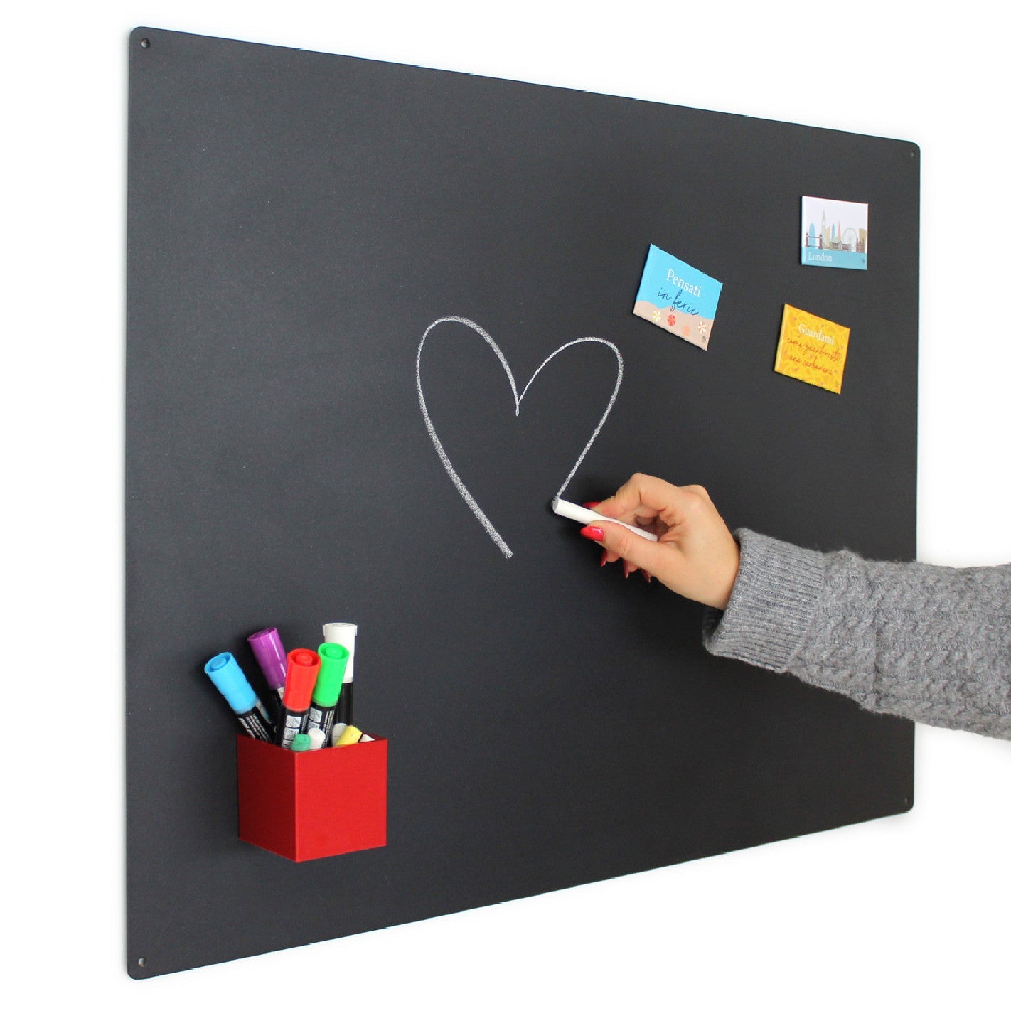 KalaMitica® Magnetische Kreidetafel ohne Rahmen, 74×57cm