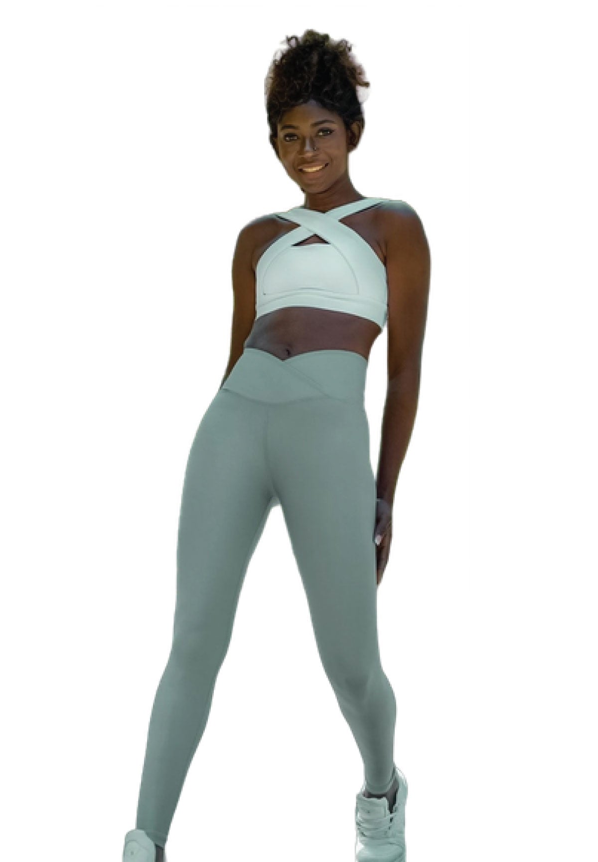 1098 Ve Waist Leggings in Wassergrün