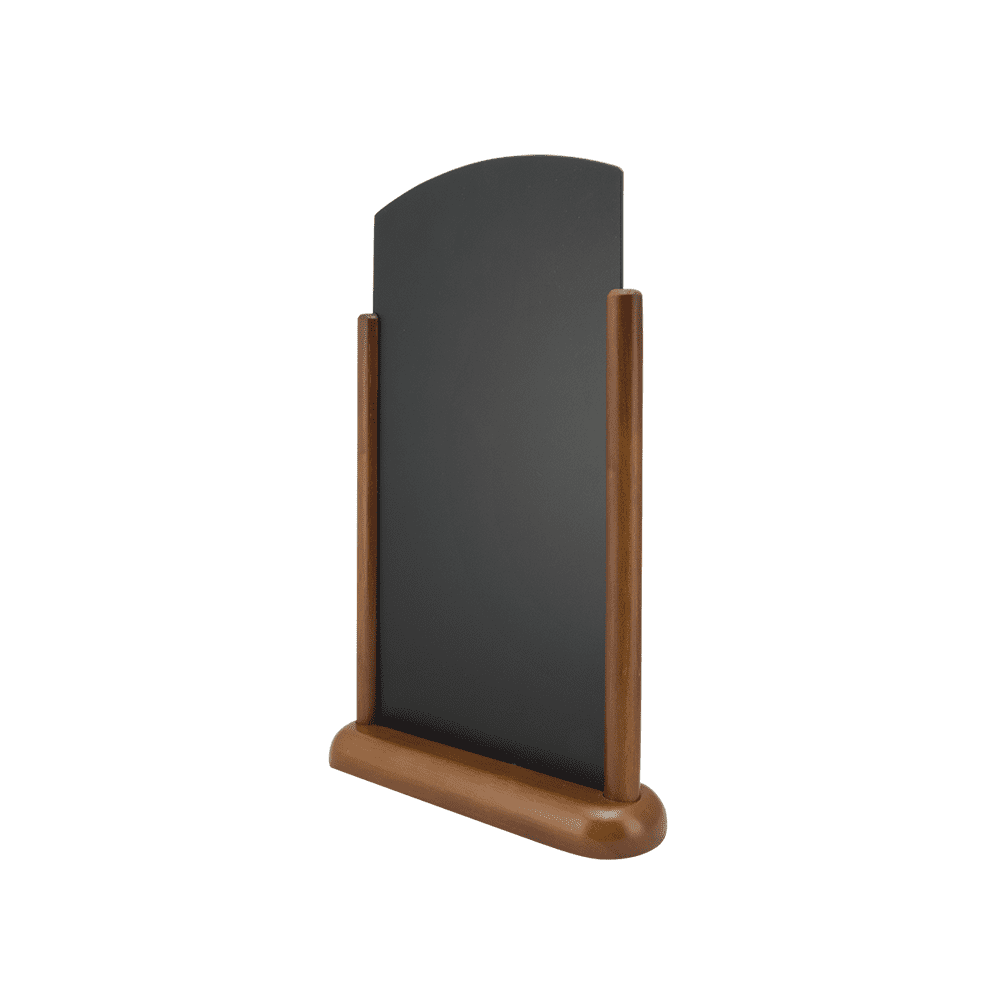 Securit® Tischkreidetafel mit Holzrahmen, Dunkelbraun, 26x41cm