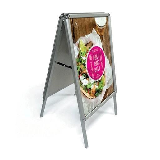 A Board / Eco A Board - Silberner Posterständer, A1- Druck ist Gratis - wirbe-welt.shop