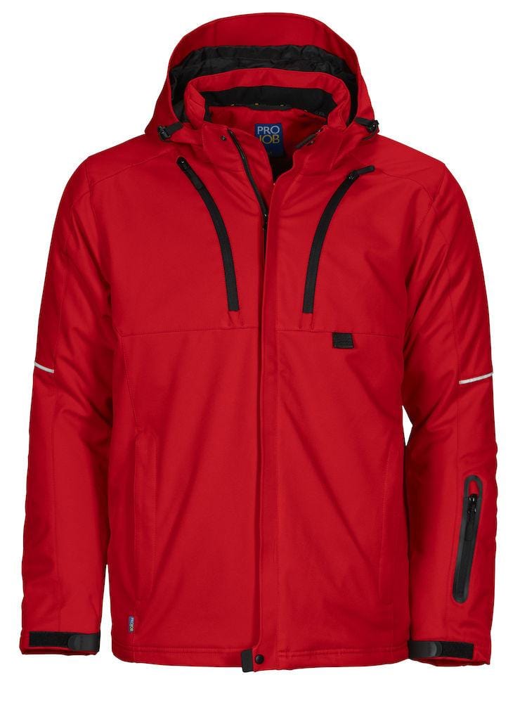 Projob Herren Softshell Jacke 3-lagig Gefüttert mit abnehmbarer Kapuze - wirbe-welt.shop
