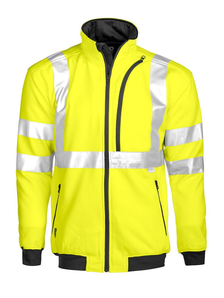 Projob Herren Arbeitsschutz Sweatjacke mit Reflektorstreifen und ISO 20471 KLASSE 3 Zertifizierung - wirbe-welt.shop