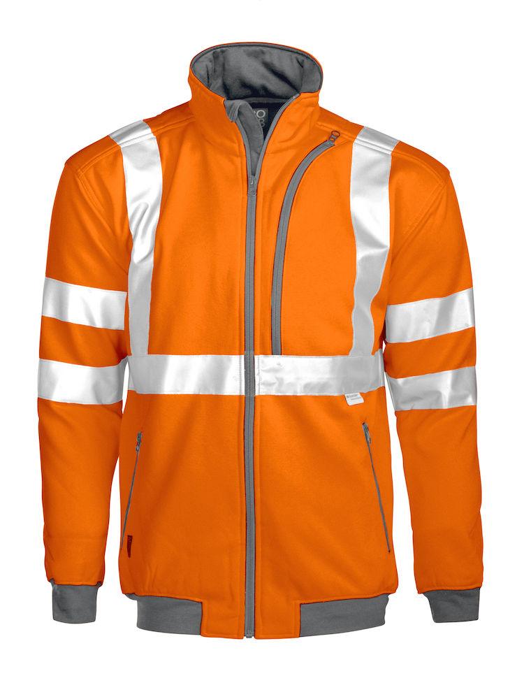Projob Herren Arbeitsschutz Sweatjacke mit Reflektorstreifen und ISO 20471 KLASSE 3 Zertifizierung - wirbe-welt.shop