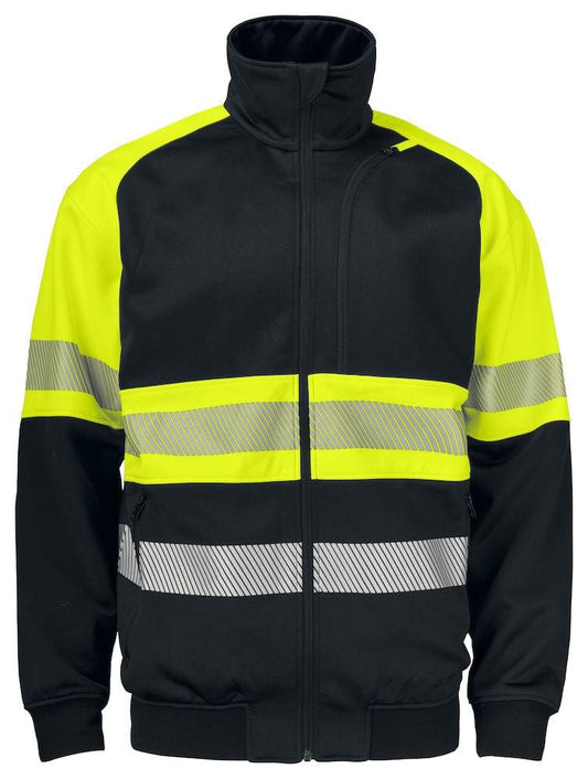 Projob Herren Warnschutz Sweatjacke Mit Stehkragen Und ISO 20471 KLASSE 1 Zertifizierung - wirbe-welt.shop