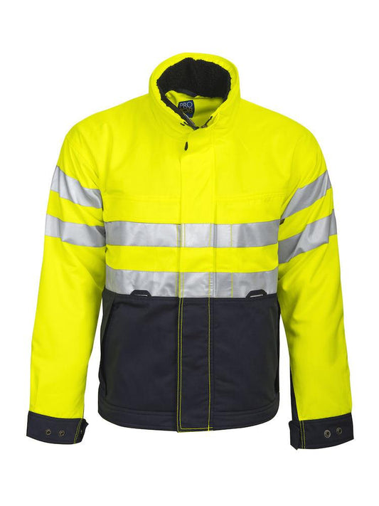 Projob Herren Arbeitssicherheits Jacke Gefüttert mit Reflektorstreifen und EN ISO 20471 KLASSE 3 Zertifizierung - wirbe-welt.shop