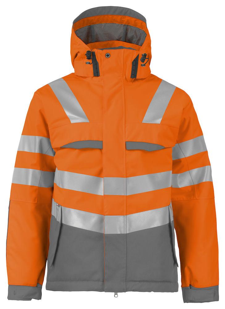 Projob Herren Sicherheits Jacke, Warm Gefüttert, Wasser- und Windfest, EN ISO 20471 Klasse 3 - wirbe-welt.shop