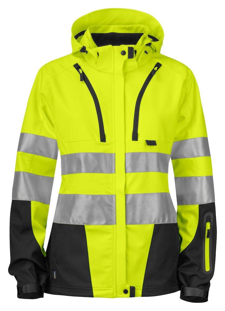 Projob Damen Warnschutzjacke Aus Funktionellem Softshell, EN ISO 20471 Klasse 3/2 - wirbe-welt.shop