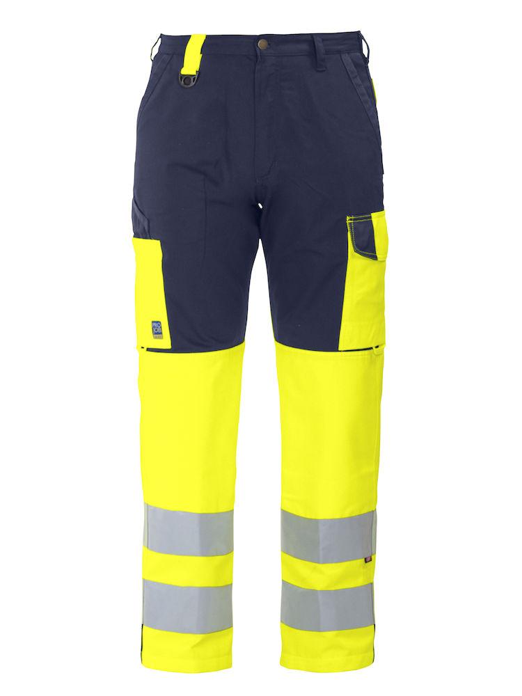 Projob Herren Arbeitshose mit Warnschutzelementen, gerader Schnitt, EN ISO 20471 KLASSE 2 - wirbe-welt.shop