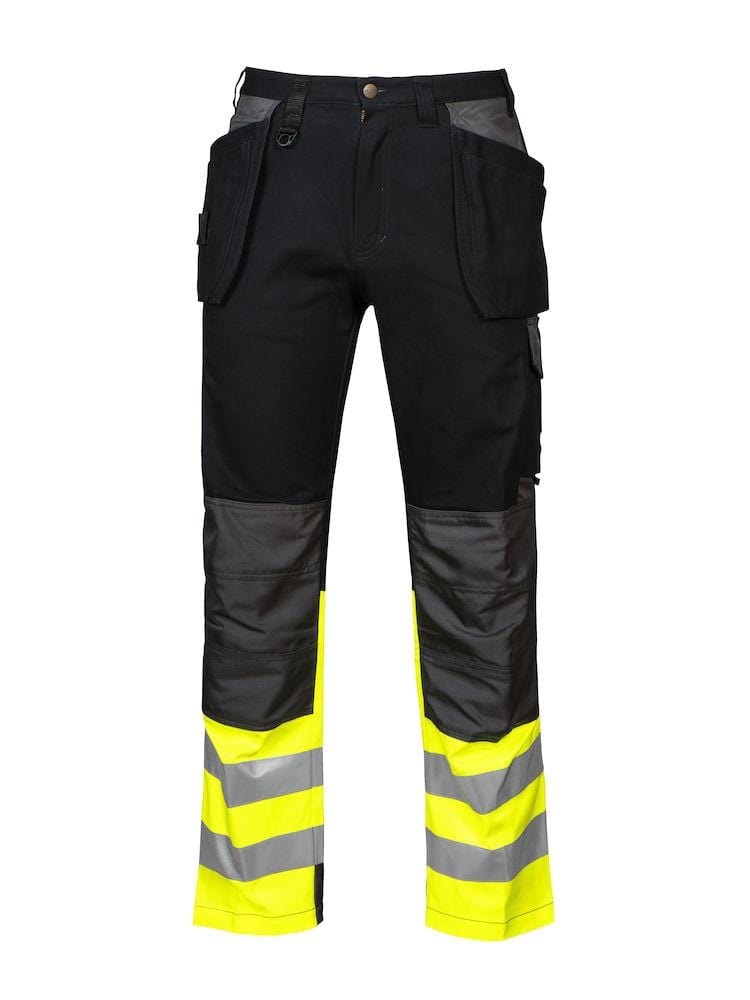 Projob Herren Warnschutzhose aus 100% Baumwolle mit Knieverstärkungen, ISO 20471 Klasse 1 - wirbe-welt.shop