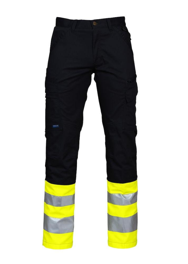 Projob Herren Warnschutz Arbeitshose modern geschnitten, ISO 20471 Klasse 1 - wirbe-welt.shop