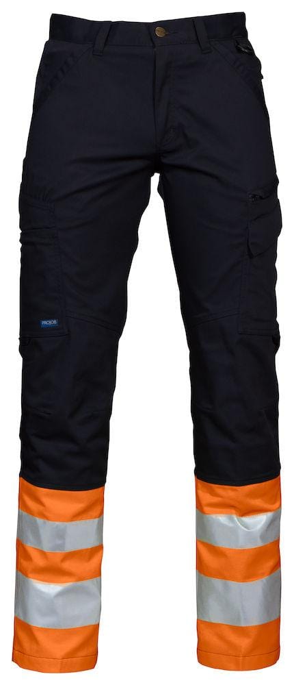 Projob Herren Warnschutz Arbeitshose modern geschnitten, ISO 20471 Klasse 1 - wirbe-welt.shop