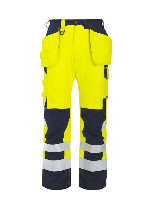 Projob Herren Warnschutz-Hose, Flammenhemmend, EN ISO 20471 Klasse 2 - wirbe-welt.shop