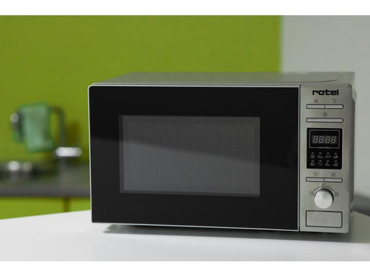 Rotel Mikrowelle mit Grill 20 l Silber | werbe-welt