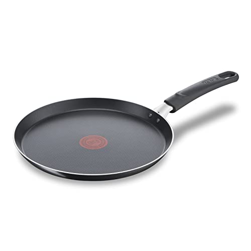 Tefal B56410 Day by Day On Crêpepfanne | 25 cm | Antihaftbeschichtung | Thermo-Signal | für alle Herdarten AUßER Induktion | Aluminium | Schwarz