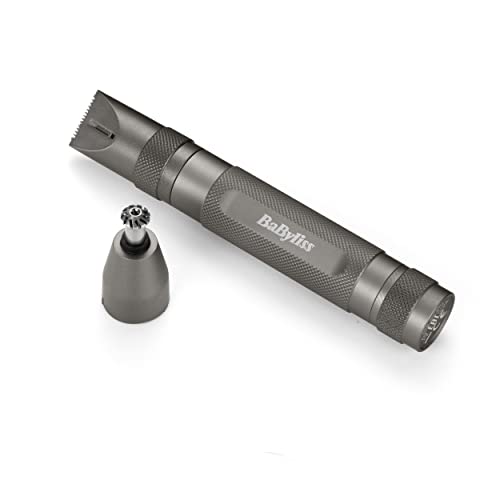 BaByliss MEN Diamond Precision 3-in-1, Nasen- & Ohrenhaarschneider, Augenbrauentrimmer, Detailtrimmer, Nasenhaartrimmer, Ohrenhaartrimmer, E110E, 1er Pack
