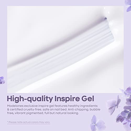 Modelones UV Nagellack Weiß, 15ml 1Pc Gel Shellac Gellack für UV/LED Nagellampe Soak Off Langlebige French Maniküre gelnägel All-MatchStil, Salon & Heimgebrauch Nail Art DIY