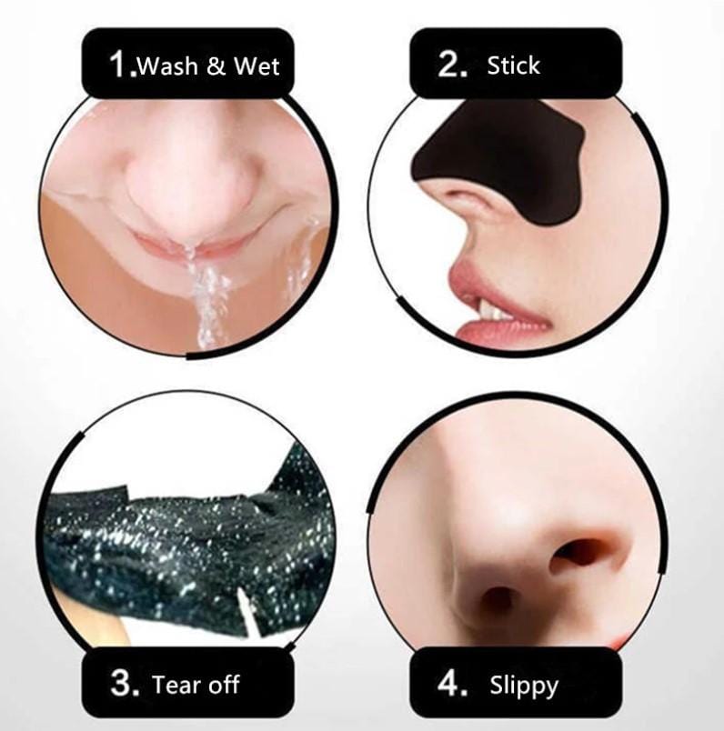 50 Stück Bambuskohle Mitesser-Entferner-Maske, Nasenporen-Tiefenreinigungsstreifen - wirbe-welt.shop