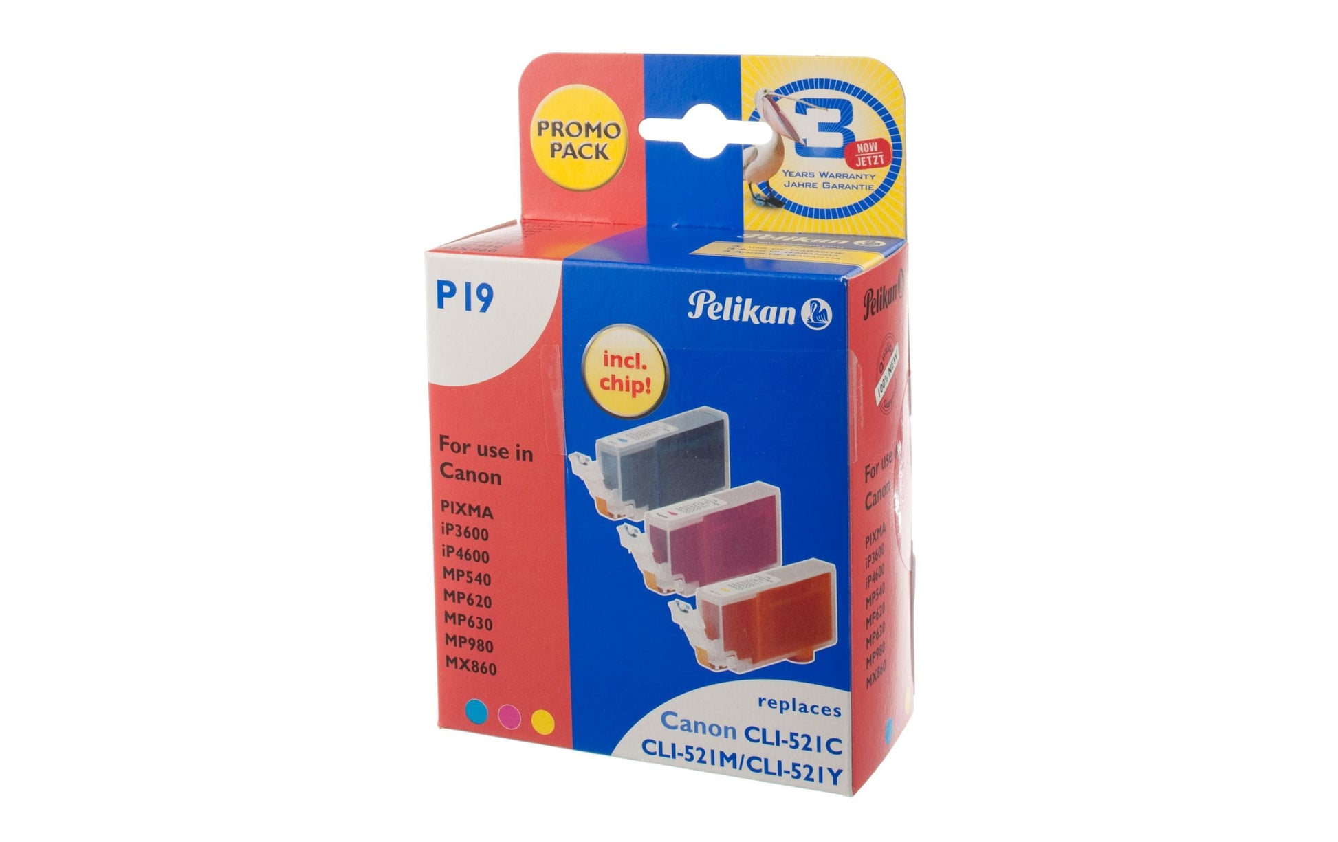 Pelikan Tintenset Canon CLI-521 C, M, Y - wirbe-welt.shop