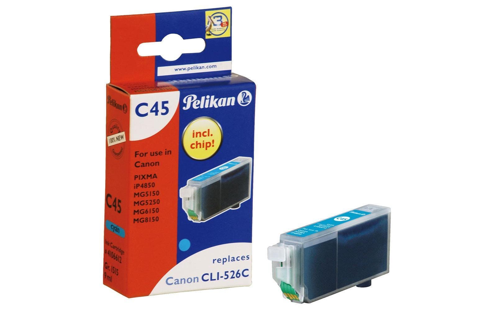 Pelikan Tinte Canon CLI-526C Cyan - wirbe-welt.shop