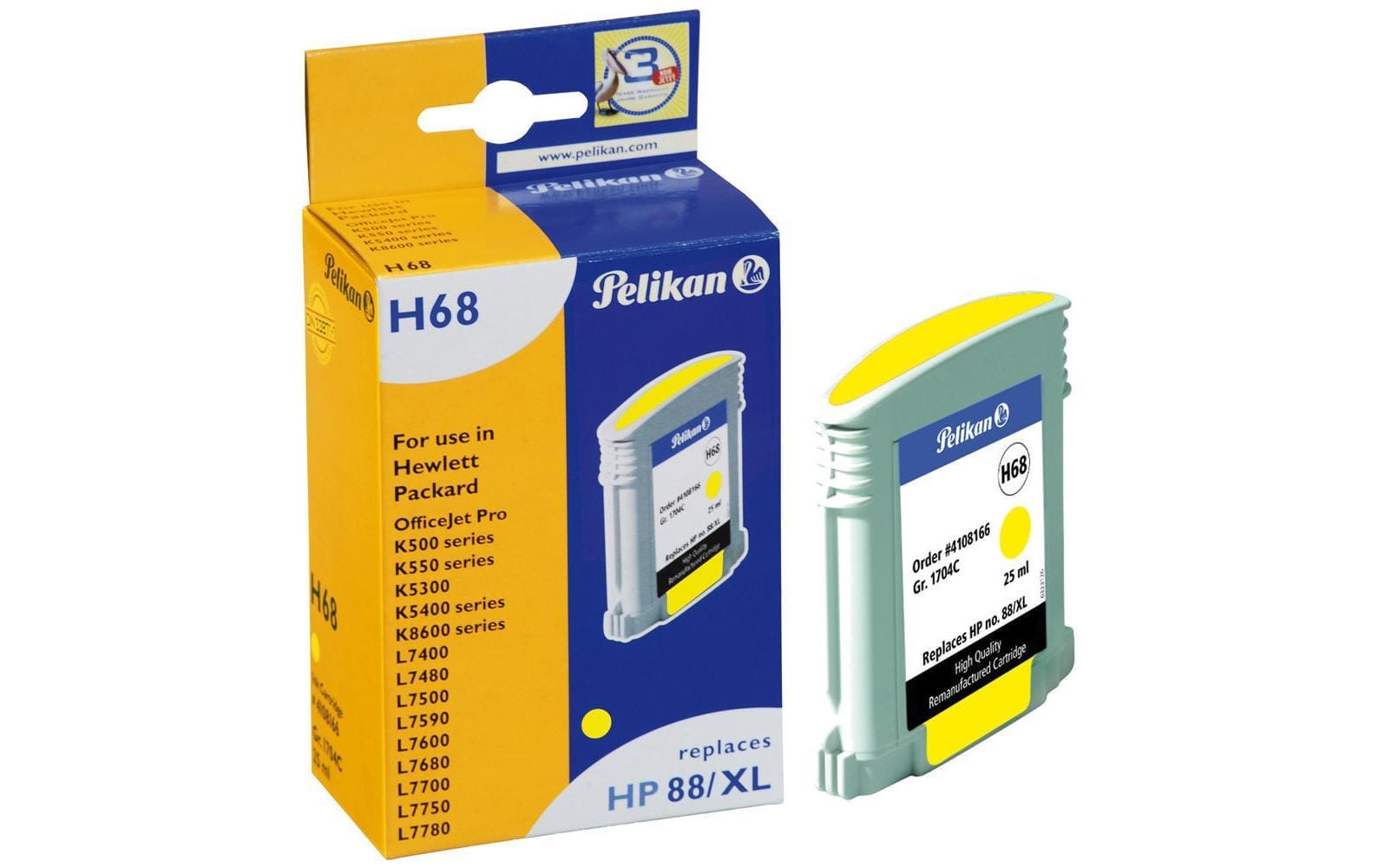 Pelikan Tinte HP Nr. 88XL (C9393AE) Yellow - wirbe-welt.shop