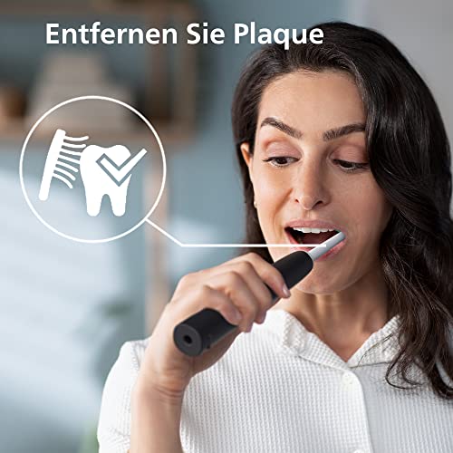 Philips Sonicare 3100 – 2 x elektrische Schallzahnbürste, in Schwarz und Sugar Rose mit 2 x C2 Optimal Plaque Defense-Bürstenköpfen (Modell HX3675/15)
