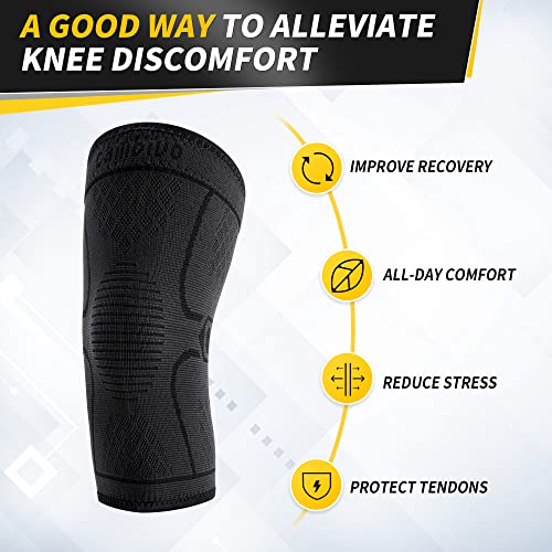 CAMBIVO 2 x Kniebandage Damen Männer, Bandage Knie für Laufen, Wandern, Joggen, Sport, Volleyball, Knieschützer hilfreich Erholung bei Meniskusriss, ACL und Arthritis