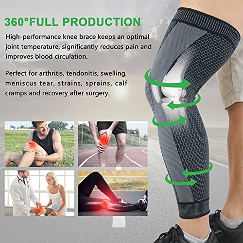 beister Kompression Kniebandage Männer & Damen, Sport Knieschoner, Kniestütze, Medizinischer Knieschützer, Knie Wärmer für Laufen,Meniskusriss,ACL,Arthrose,Gelenkschmerzlinderung（Paar）