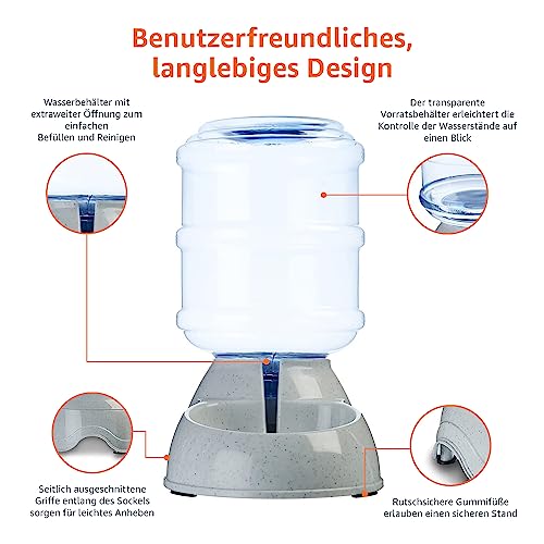 Amazon Basics Futter- und Wasserspender für Haustiere, Tränke, Größe S
