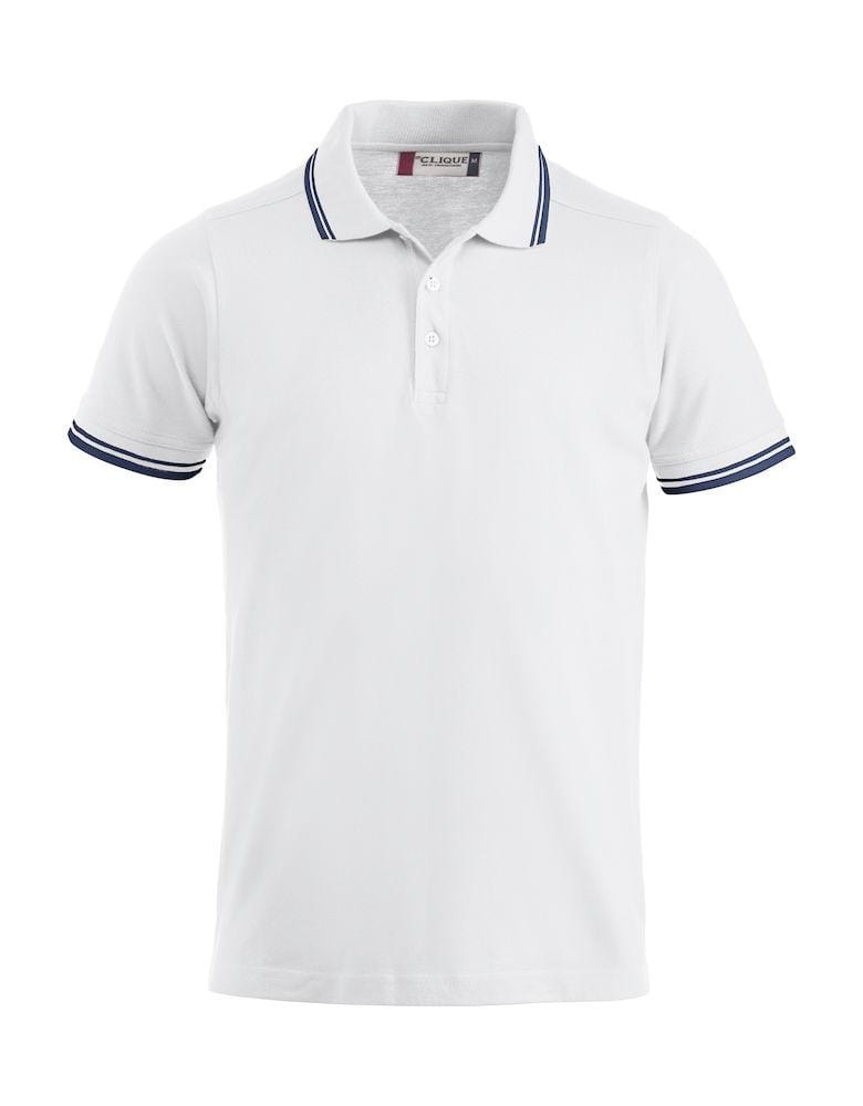 Clique Unisex Poloshirt mit modischen Kontraststreifen 'Amarillo' - wirbe-welt.shop