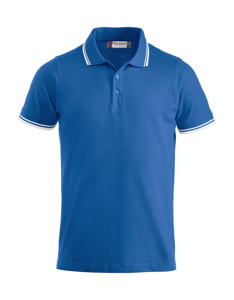 Clique Unisex Poloshirt mit modischen Kontraststreifen 'Amarillo' - wirbe-welt.shop