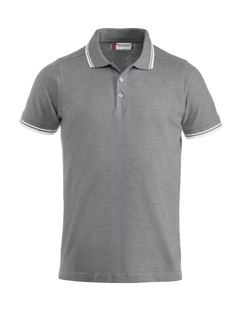 Clique Unisex Poloshirt mit modischen Kontraststreifen 'Amarillo' - wirbe-welt.shop