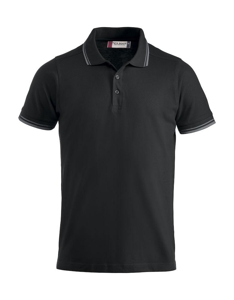 Clique Unisex Poloshirt mit modischen Kontraststreifen 'Amarillo' - wirbe-welt.shop
