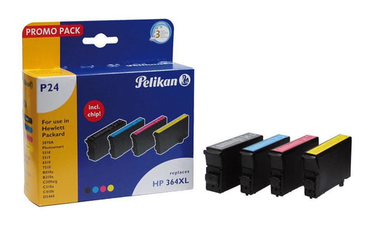 Pelikan Tintenset HP Nr. 364XL BK, C, M, Y - wirbe-welt.shop