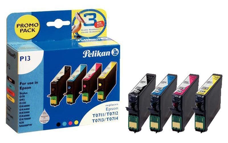 Pelikan Tintenset Epson C13T071140 BK, C, M, Y - wirbe-welt.shop