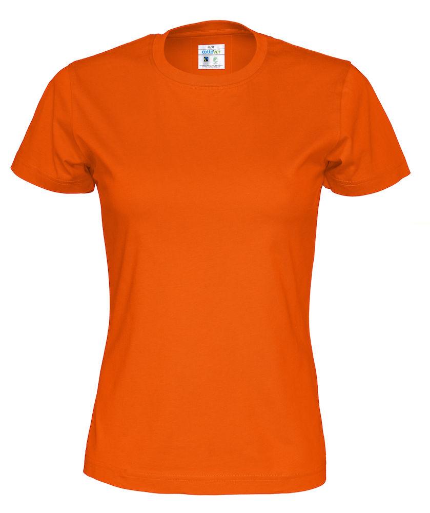 Cottover Damen T-Shirt mit Rundhals in trendigen Farben - wirbe-welt.shop
