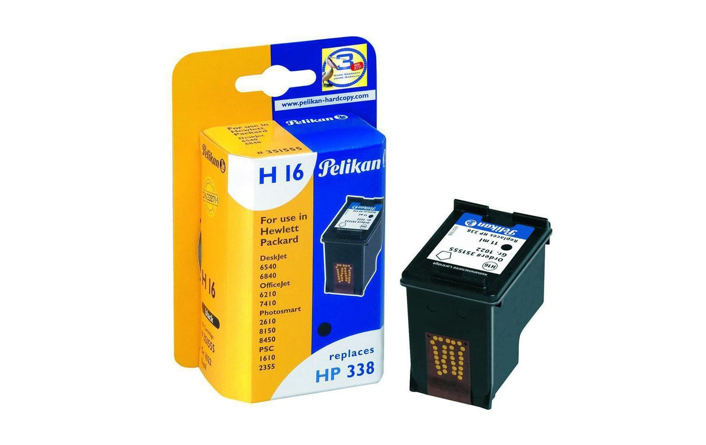 Pelikan Tinte HP Nr. 338 (C8765EE) Black - wirbe-welt.shop