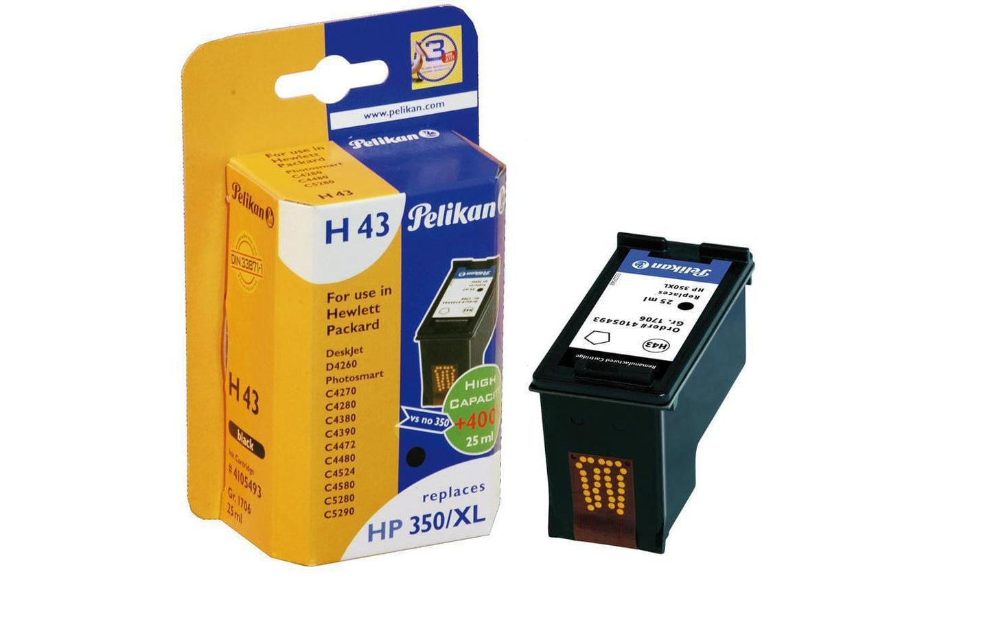Pelikan Tinte HP Nr. 350XL (CB336EE) Black - wirbe-welt.shop