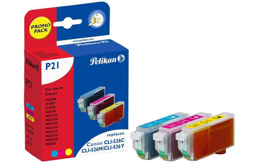 Pelikan Tintenset Canon CLI-526 C, M, Y - wirbe-welt.shop