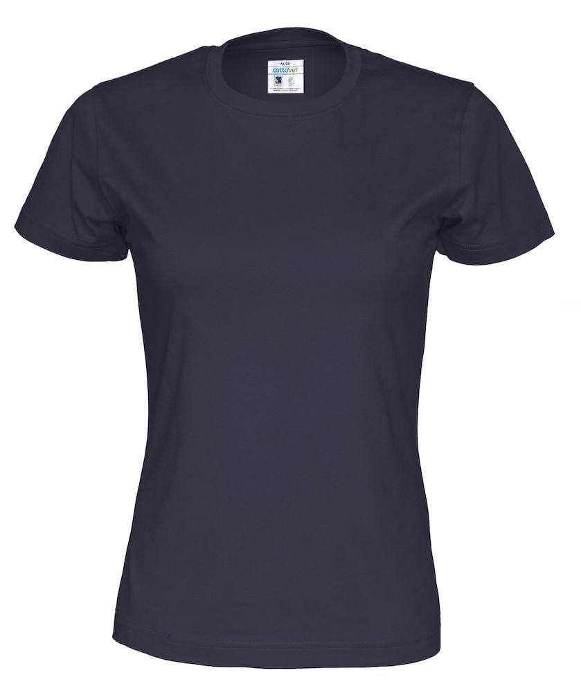Cottover Damen T-Shirt mit Rundhals in trendigen Farben - wirbe-welt.shop