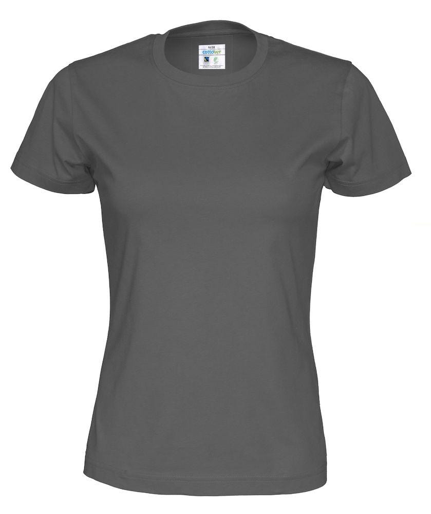 Cottover Damen T-Shirt mit Rundhals in trendigen Farben - wirbe-welt.shop