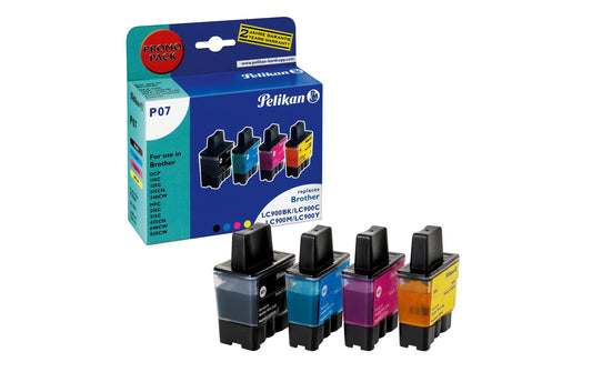 Pelikan Tintenset Brother LC-900C BK, C, M, Y - wirbe-welt.shop